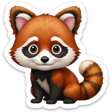 red panda with judge hair sticker