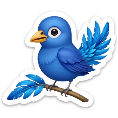 blue bird from brrazil sticker