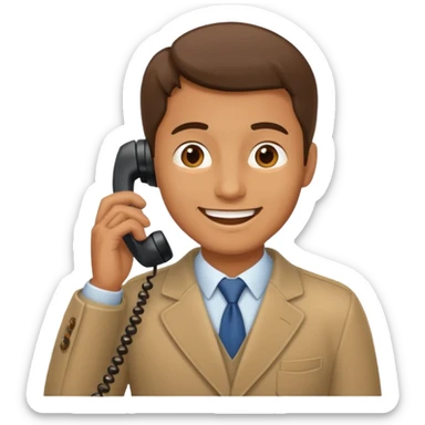 a man talking on phon  sticker