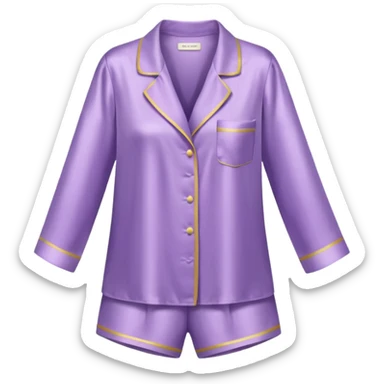 Light purple silk pajamas set sticker