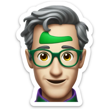 The riddler from tiktok sticker