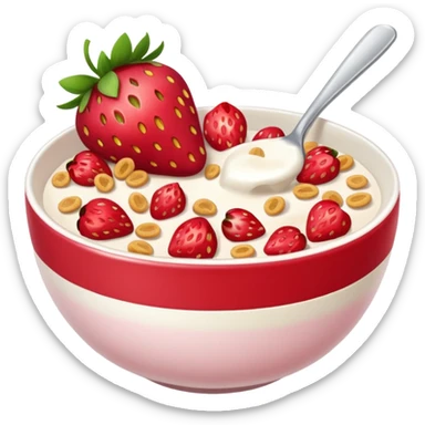 Strawberry cereal sticker