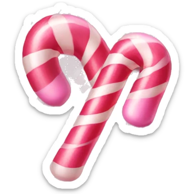 Soft pink candycane sticker