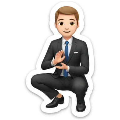 man kneeling and asking for marriage sticker