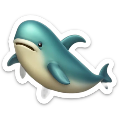 Narwhale with horn sticker