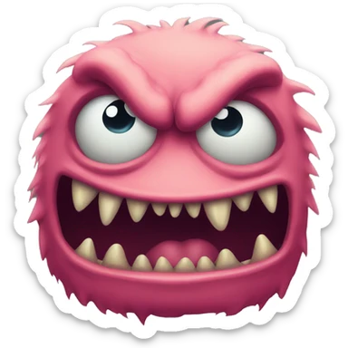 Ugly monster sticker