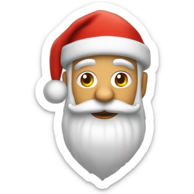 Un camarón disfrazado de santa claus sticker