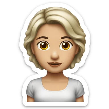 Niña con cabello corto, de piel blanca judía  sticker