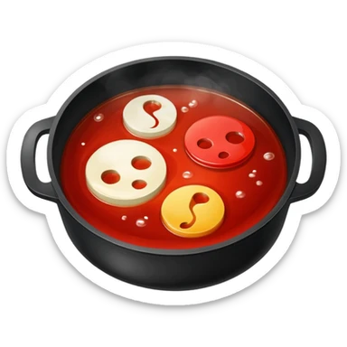 Yin yang hotpot sticker