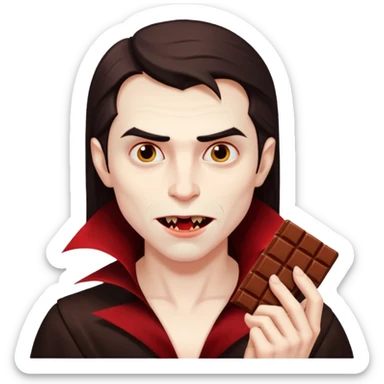 vampire eats dubai chocolate  sticker