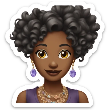 Black girl coquette sticker