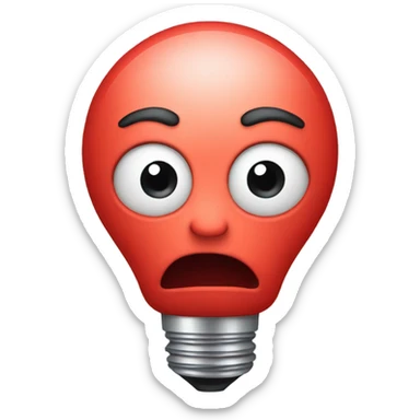 A red bulb nervous sticker