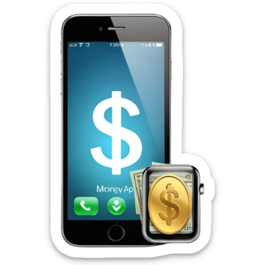can you make a phone with an app on the screen that has a money sign sticker