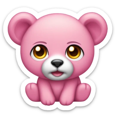 Osito de peluche rosado sticker