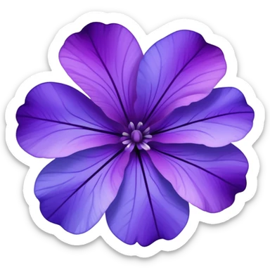 Purple-Violet-Indigo-Purple-Gradient Petunia  sticker