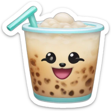 stitch entrain de boire un bubble tea sticker