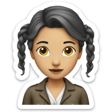 girl-work-tied sticker