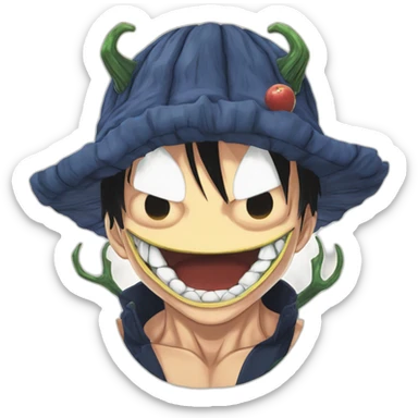 The Luffy devil fruit form One Piece (manga) sticker