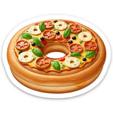 Pizza donut sticker