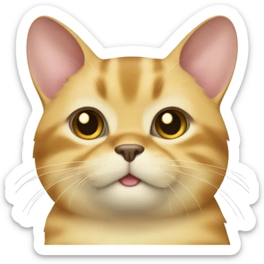 golden chinchilla cat sticker