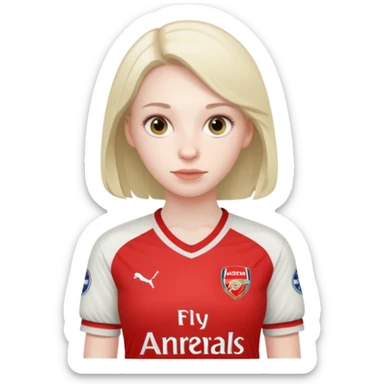 girl arsenal fan sticker