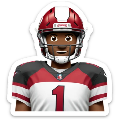 kyler murray wearing #1 cardinals jersey  sticker