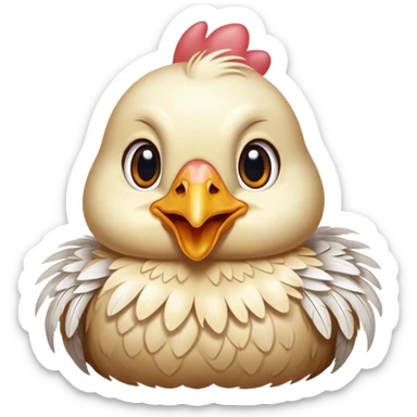 cute hen closeup sticker