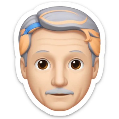 Michael Yanni with grey hair without moustache sticker