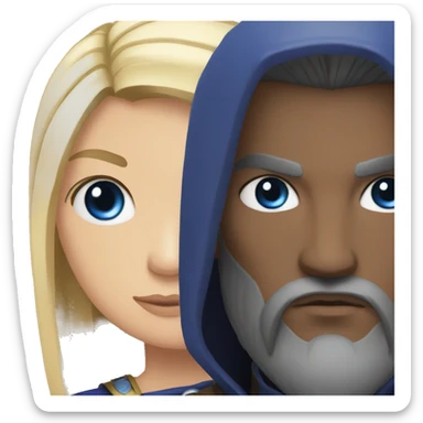  odin with blue eyes raven sticker