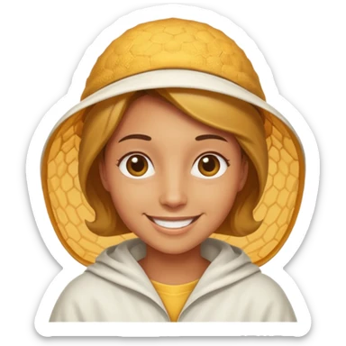 beekeeper white cloth sticker