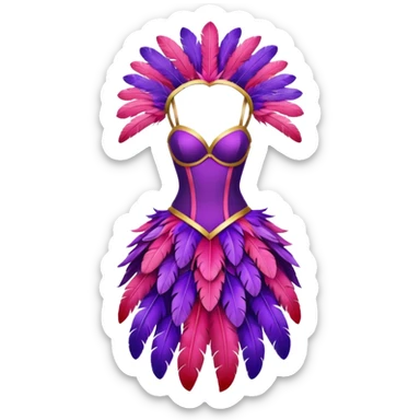 carnival-mas-costume,-red,-purple-and-pink-preferably,-full-costume-feathers-at-the-back- sticker