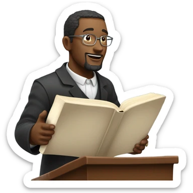 Pastor preaching  sticker