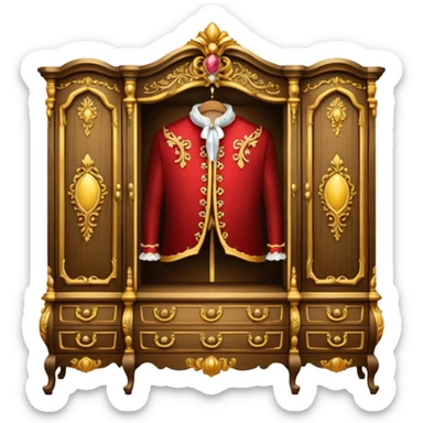 the lady who was turned into a wardrobe by magic, a character from the fairy tale Beauty and the Beast sticker