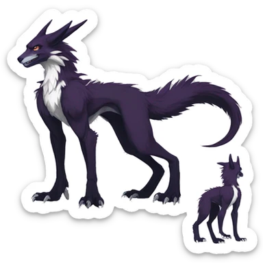 Cool Edgy Modern Vernid-Sergal species by LiLaiRa full body sticker