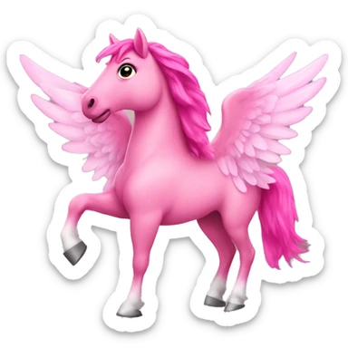 Pink Horse with wings sticker