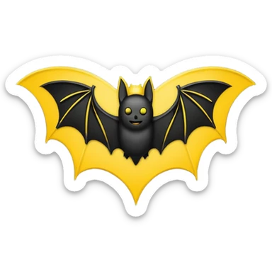 Make a emoji of bat logo batman edition  sticker