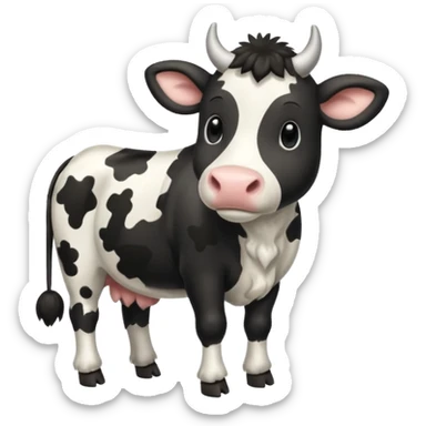 white black spotted  cow tail sticker
