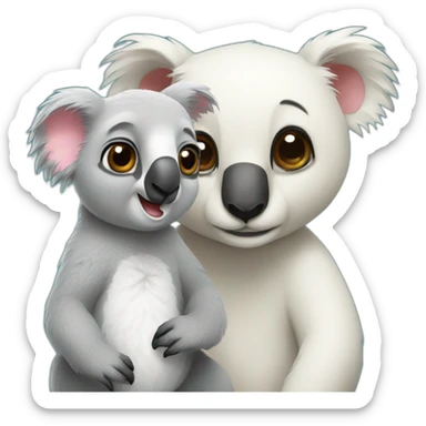 Koala and lama sticker