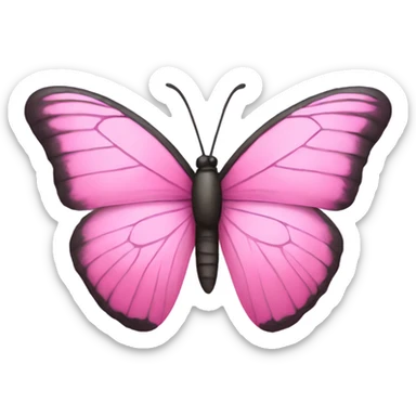 pink butterfly  sticker