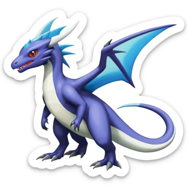 Noivern-Salandit-Latios-Lugia-Fakémon-hybrid-creature (full body)  sticker