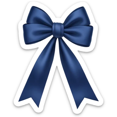 Navy blue bow  sticker