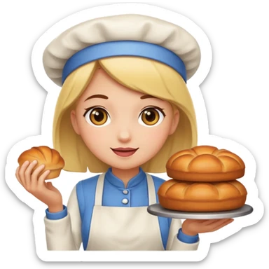 Bakery girl sticker