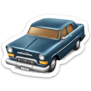 Car with harmonica sticker