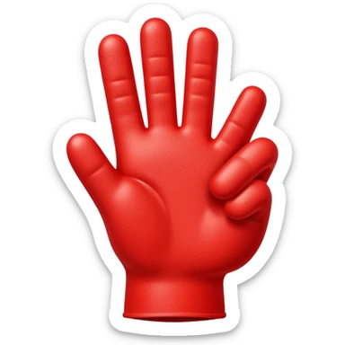 red foam hand #31 sticker