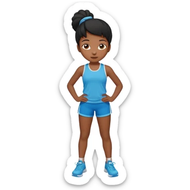 Black gym girl cute sticker