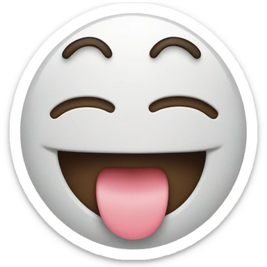 smiling emoji wit tounge out sticker