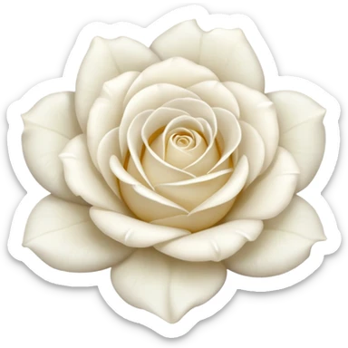 white rose, without green leaves, just flower sticker