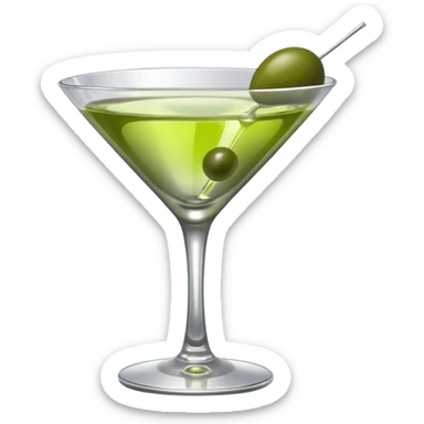 Martini glass using a cell phone sticker