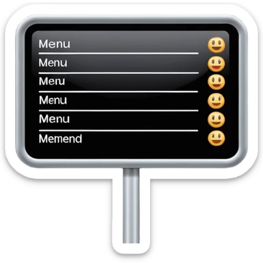 digital menu board sticker