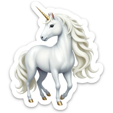 cinematic-beautiful-white-unicorn-emoji,-poised-and-regal,-with-a-slender,-ethereal-form-draped-in-a-pristine-white-color,-a-flowing-mane-and-tail,-and-a-white,-spiraled-horn-that-radiates-pure-light,-simplified-yet-sharp-and-majestic,  sticker